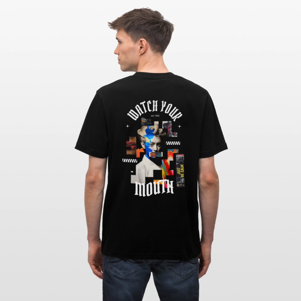 Dewrês, Frau, 1st | Essential, Relaxed Fit Unisex Bio T-Shirt - Schwarz
