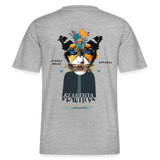 Siriothis, Schmetterling, 1st | Essential, Relaxed Fit Unisex Bio T-Shirt - Grau meliert