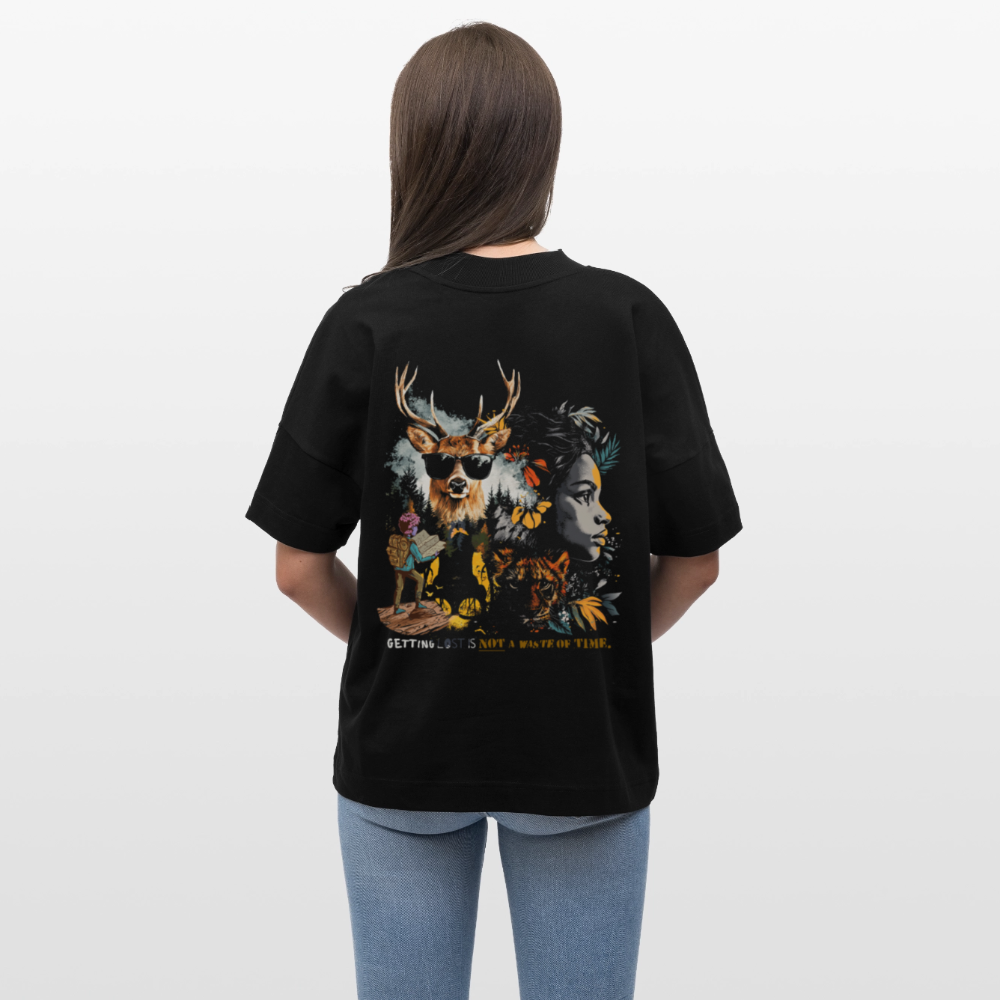 Orphean, Reh, 1st | Blaster, Oversize Bio T-Shirt, Unisex - Schwarz