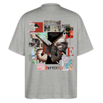 Zentharior, Schmetterling, 1st | Blaster, Oversize Bio T-Shirt, Unisex - Grau meliert