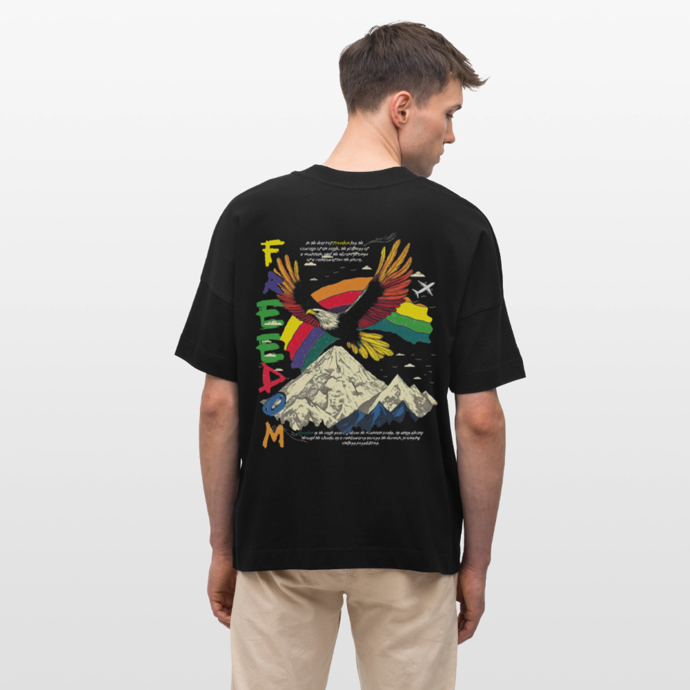 Susanoo, Adler, 1st | Blaster, Oversize Bio T-Shirt, Unisex - Schwarz