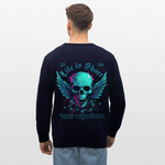 Bishamonten, Totenkopf, 1st | Roller, Unisex Bio-Sweatshirt - Navy