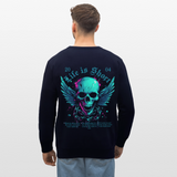 Bishamonten, Totenkopf, 1st | Roller, Unisex Bio-Sweatshirt - Navy