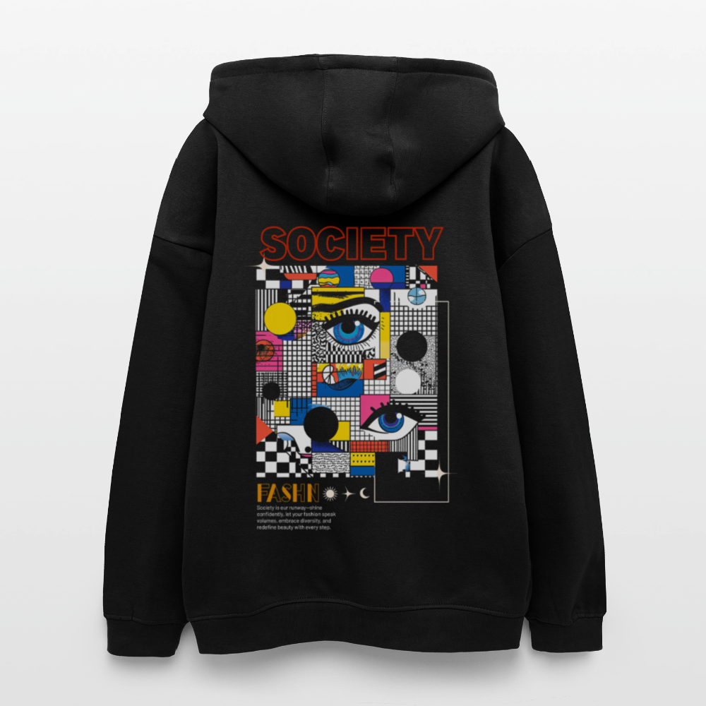 Shennong, Augen, 1st | Freshhood, Oversized Unisex Hoodie - Schwarz