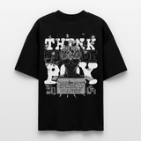 Nyxan, Gehirn, 1st | Blaster, Oversize Bio T-Shirt, Unisex - Schwarz