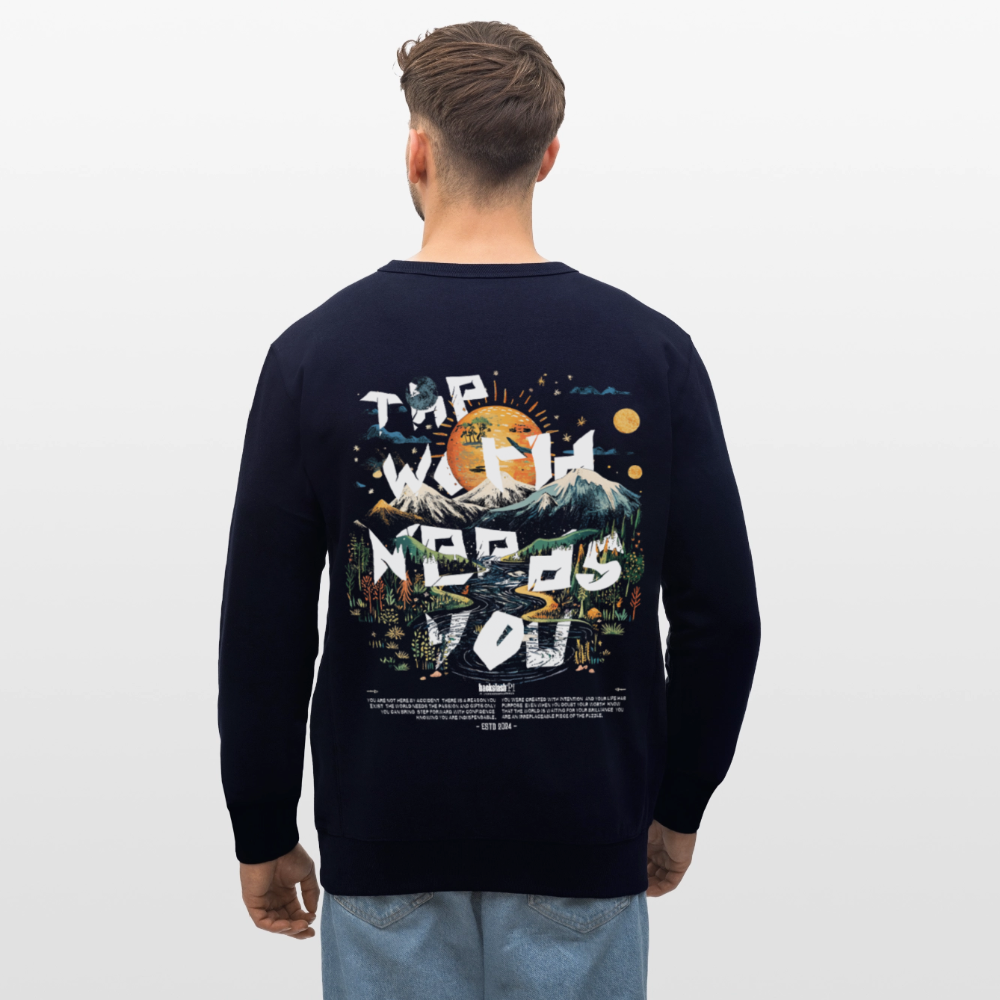 Ereshkigal, Berge, 1st | Roller, Unisex Bio-Sweatshirt - Navy