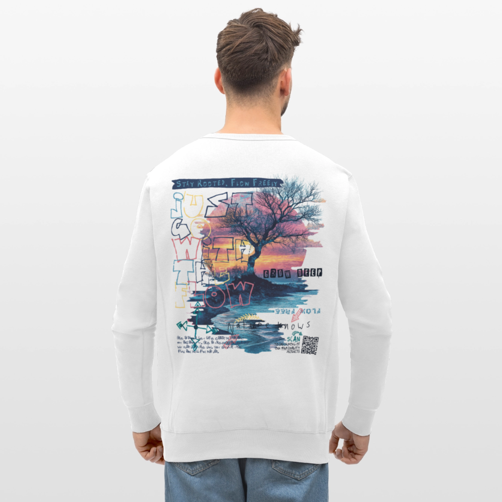 Oblivar, Baum, 1st | Roller, Unisex Bio-Sweatshirt - Weiß
