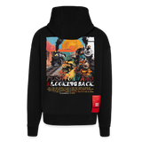 Morphean, Lokomotive, 1st | Heavyweight Oversized Bio Zip Hoodie, Unisex - SOLID BLACK