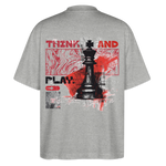 Orionis, Schach, 1st | Blaster, Oversize Bio T-Shirt, Unisex - Grau meliert