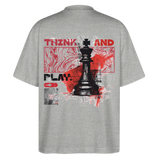 Orionis, Schach, 1st | Blaster, Oversize Bio T-Shirt, Unisex - Grau meliert