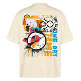 Arkenthos, Uhr, 1st | Blaster, Oversize Bio T-Shirt, Unisex - Weißgrau