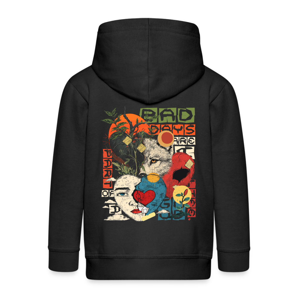 Eosan, Wolf, 1st | Kinder Zip Hoodie - Schwarz