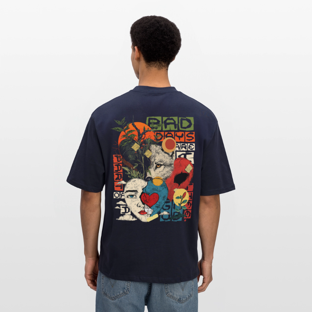 Eosan, Wolf, 1st | Breezy, Oversized Unisex T-Shirt - Navy