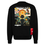 Hermesan, Kindheit, 1st | Heavyweight Oversized Bio Sweater, Unisex - SOLID BLACK