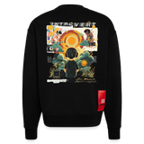 Hermesan, Kindheit, 1st | Heavyweight Oversized Bio Sweater, Unisex - SOLID BLACK