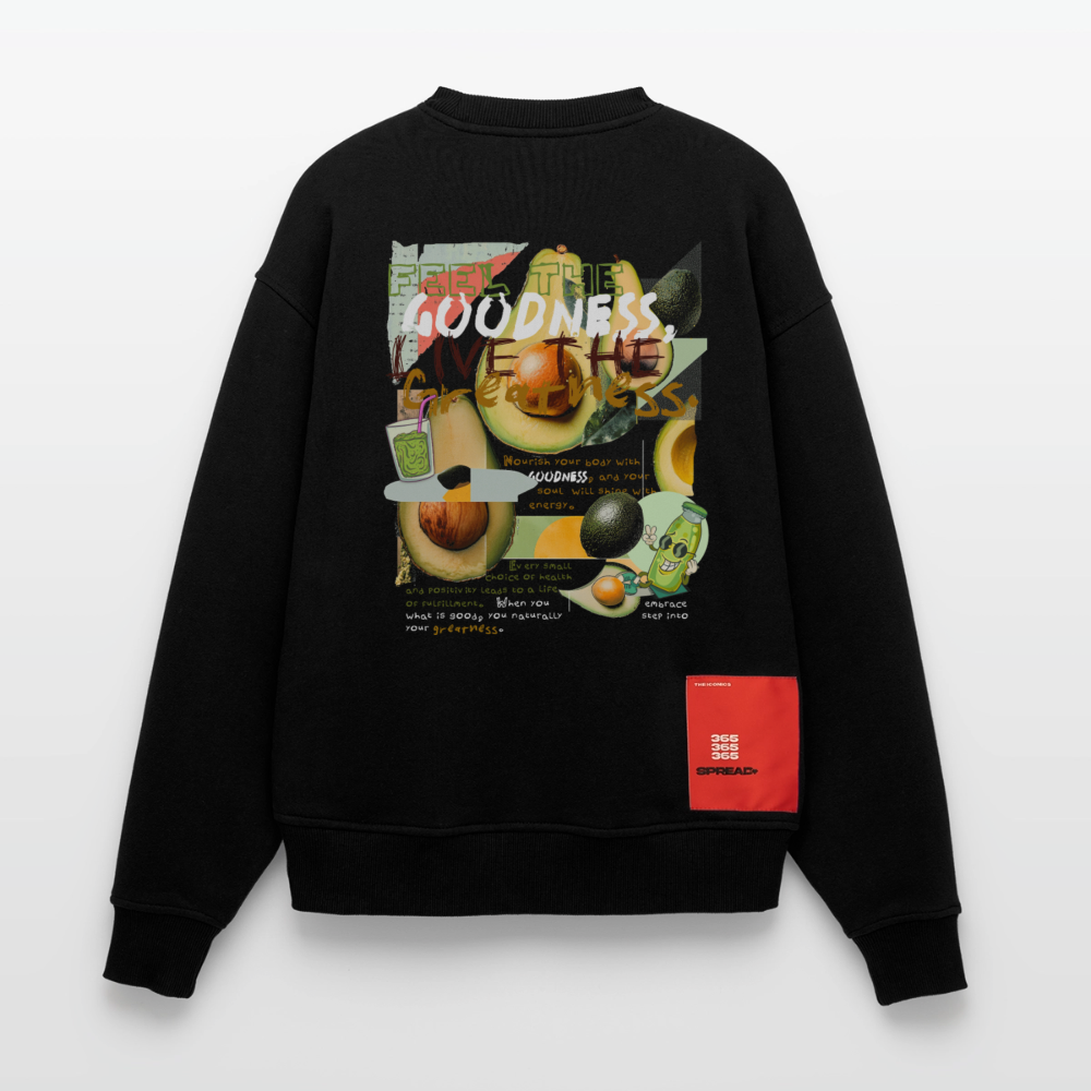 Daeva, Avocado, 1st | Heavyweight Oversized Bio Sweater, Unisex - SOLID BLACK