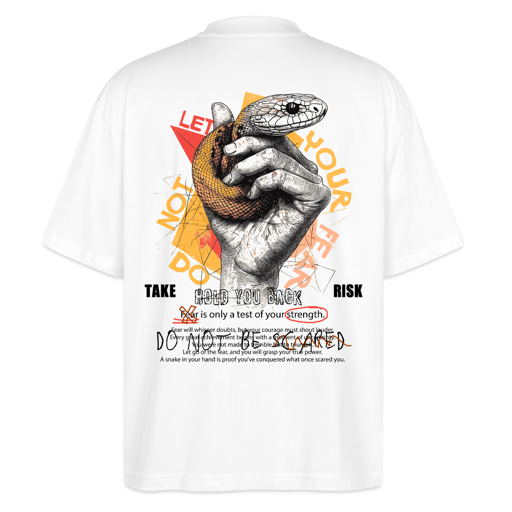 Eldamar, Schlange, 1st | Blaster, Oversize Bio T-Shirt, Unisex - Weiß