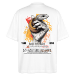 Eldamar, Schlange, 1st | Blaster, Oversize Bio T-Shirt, Unisex - Weiß