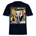 Thanatain, Elefant, 1st | Essential, Relaxed Fit Unisex Bio T-Shirt - Navy