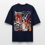 Heraa, Schach, 1st | Blaster, Oversize Bio T-Shirt, Unisex - Navy