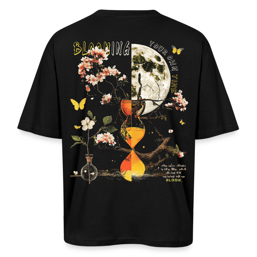 Tsukuyomi, Sanduhr, 1st | Breezy, Oversized Unisex T-Shirt - Schwarz