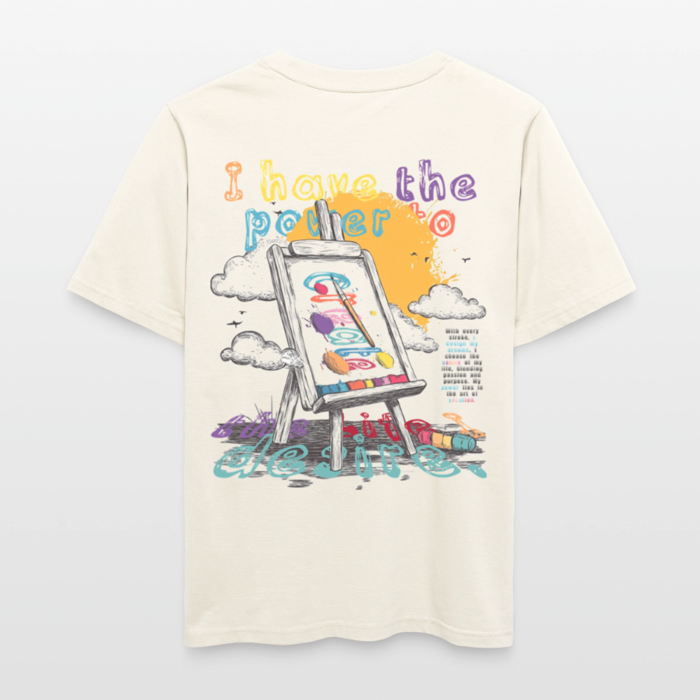 Noctharius, Malen, 1st | Essential, Relaxed Fit Unisex Bio T-Shirt - Naturweiß 