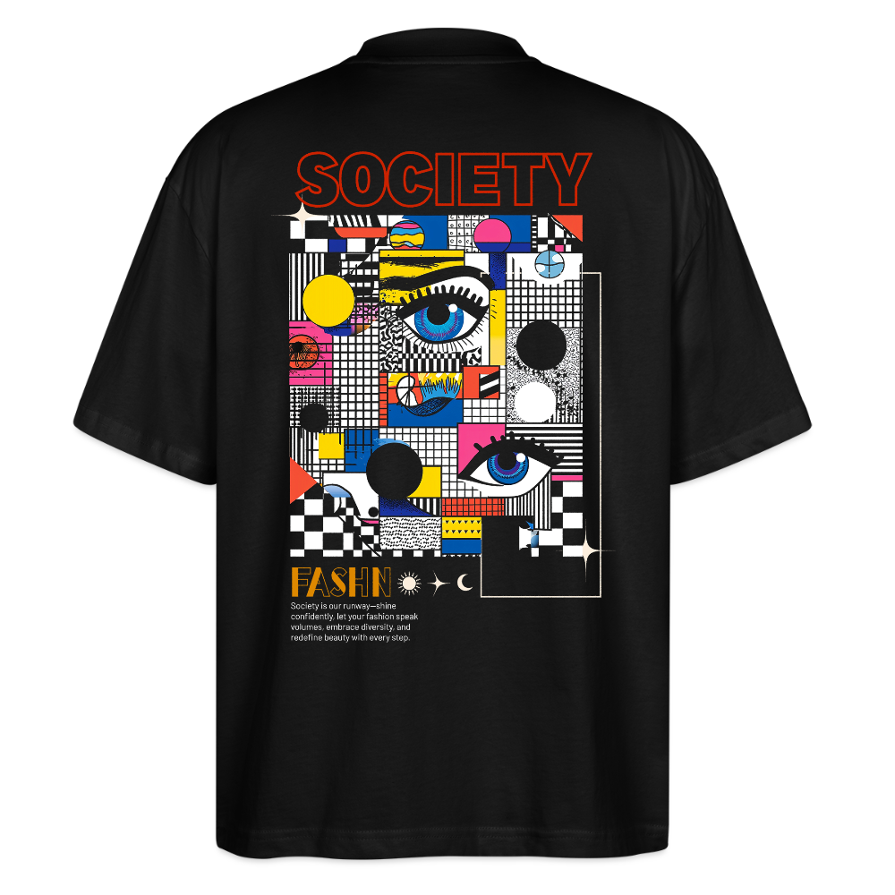 Shennong, Augen, 1st | Blaster, Oversize Bio T-Shirt, Unisex - Schwarz