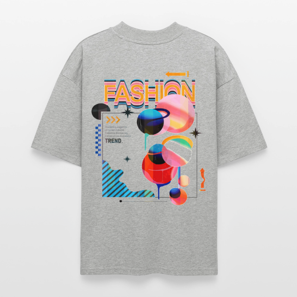 Ragnarion, Planeten, 1st | Blaster, Oversize Bio T-Shirt, Unisex - Grau meliert