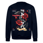 Hephani, Schlange, 1st | Roller, Unisex Bio-Sweatshirt - Navy