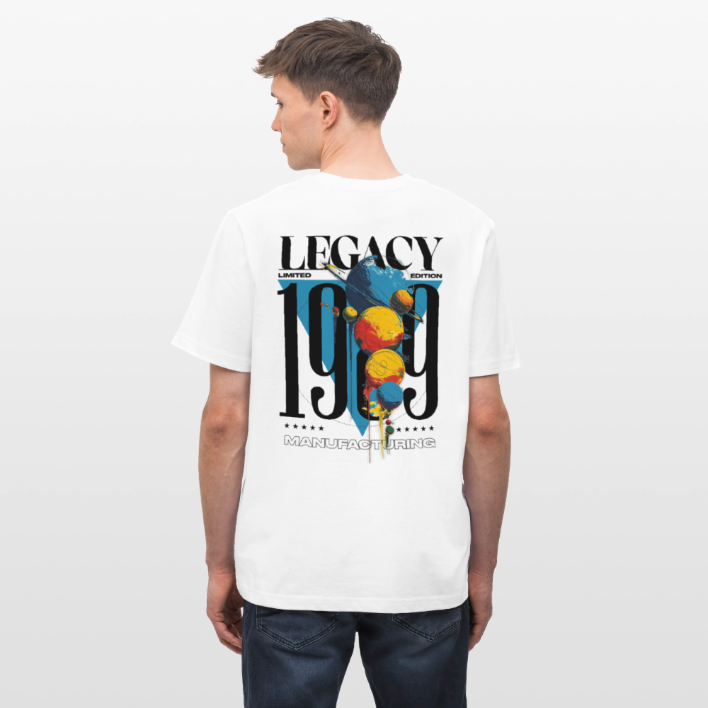 Aegirion, Planeten, 1st | Essential, Relaxed Fit Unisex Bio T-Shirt - Weiß