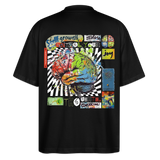 Apollon, Gehirn, 1st | Blaster, Oversize Bio T-Shirt, Unisex - Schwarz