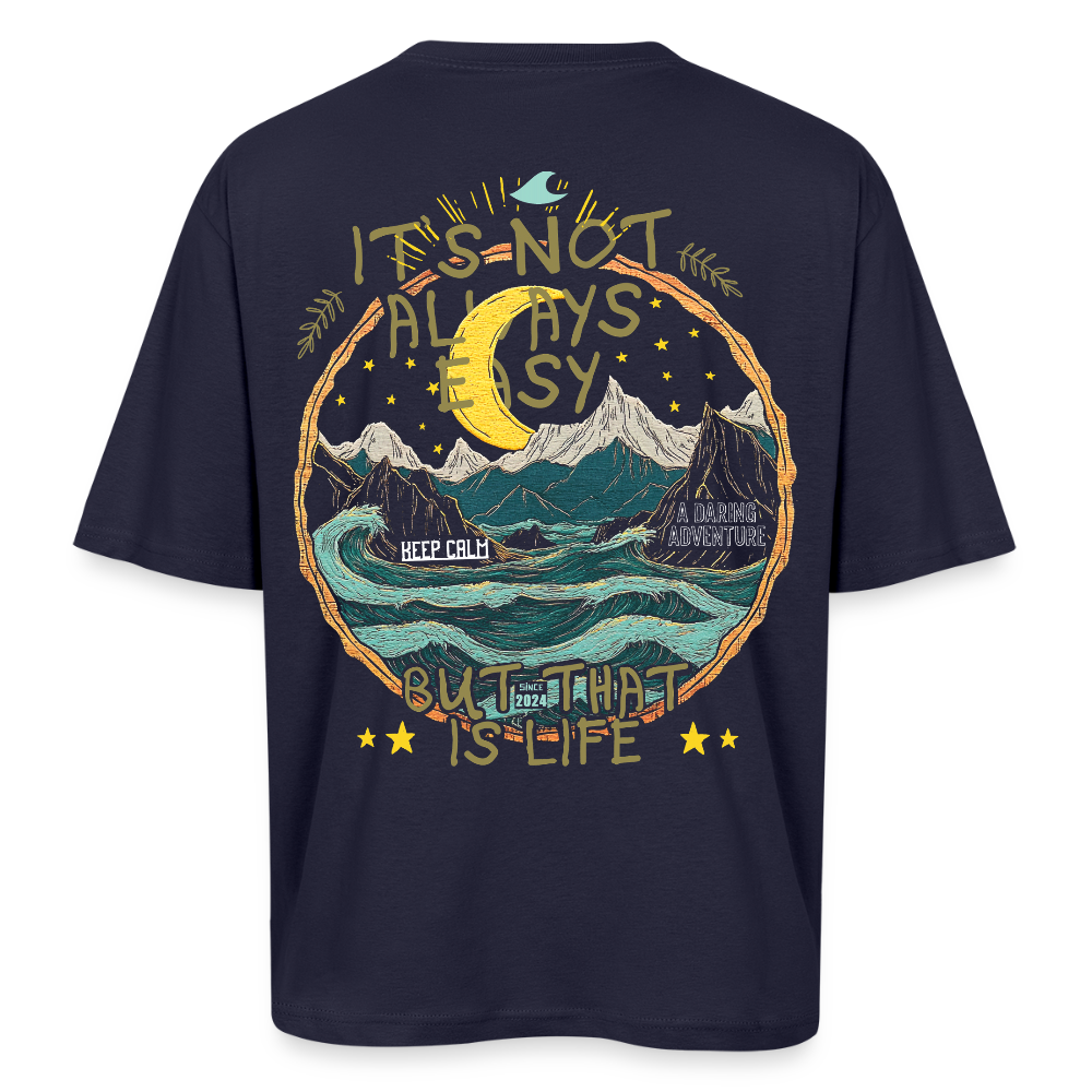 Izanami, Berge, 1st | Breezy, Oversized Unisex T-Shirt - Navy