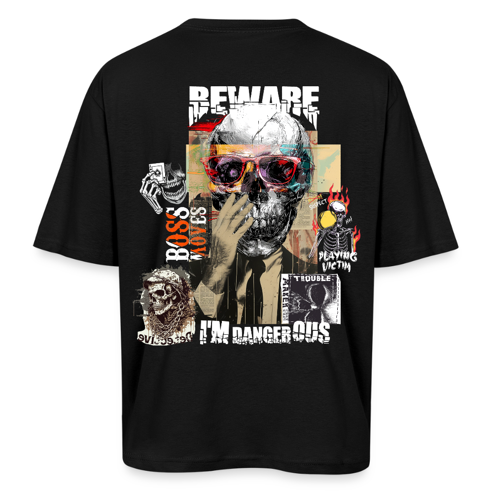 Saxnot, Totenkopf, 1st | Breezy, Oversized Unisex T-Shirt - Schwarz