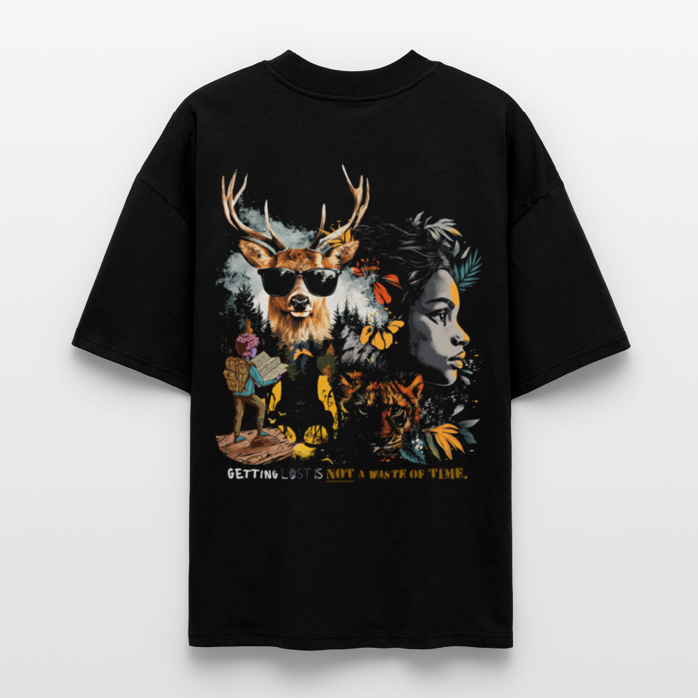 Orphean, Reh, 1st | Blaster, Oversize Bio T-Shirt, Unisex - Schwarz