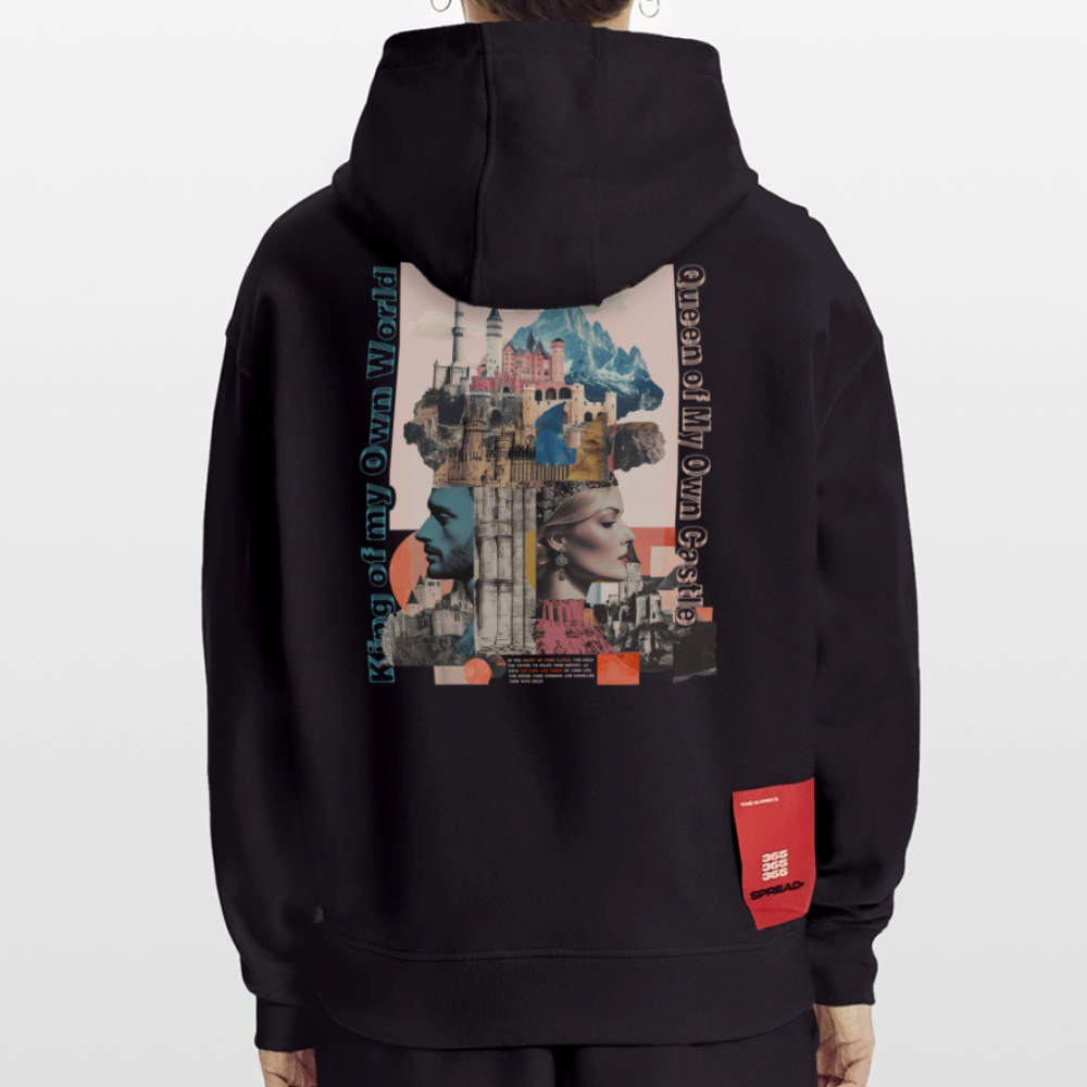 Zephiron, Schloss, 1st | Heavyweight Oversized Bio Hoodie, Unisex - SOLID BLACK
