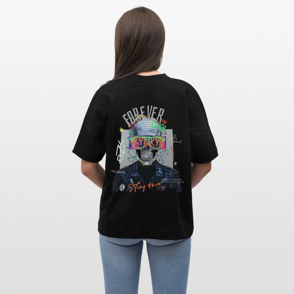 Fenriswolf, Totenkopf, 1st | Blaster, Oversize Bio T-Shirt, Unisex - Schwarz