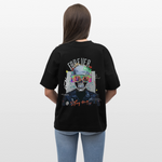Fenriswolf, Totenkopf, 1st | Blaster, Oversize Bio T-Shirt, Unisex - Schwarz