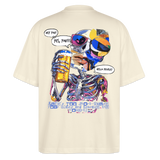 Vorthalos, Skelet, 1st | Blaster, Oversize Bio T-Shirt, Unisex - Weißgrau