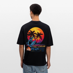 Eryan, Surfen, 1st | Breezy, Oversized Unisex T-Shirt - Schwarz