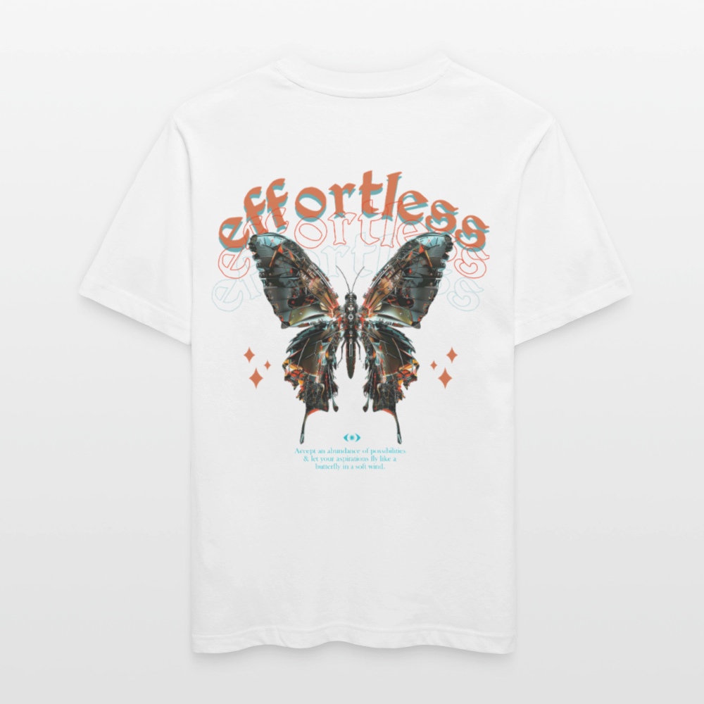 Galaxion, Schmetterling, 1st | Essential, Relaxed Fit Unisex Bio T-Shirt - Weiß