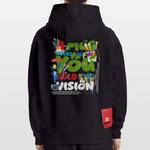 Thesean, Pinsel, 1st | Heavyweight Oversized Bio Hoodie, Unisex - SOLID BLACK
