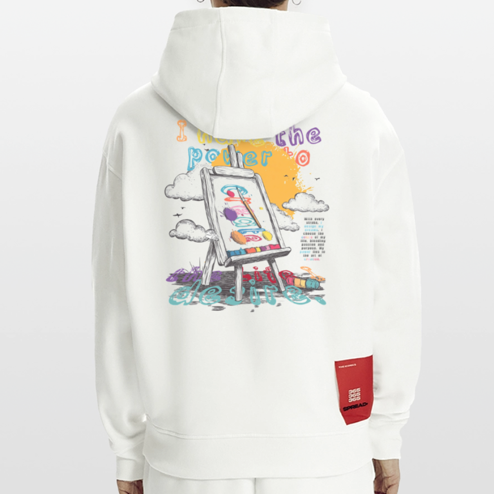 Noctharius, Malen, 1st | Heavyweight Oversized Bio Hoodie, Unisex - OFF WHITE