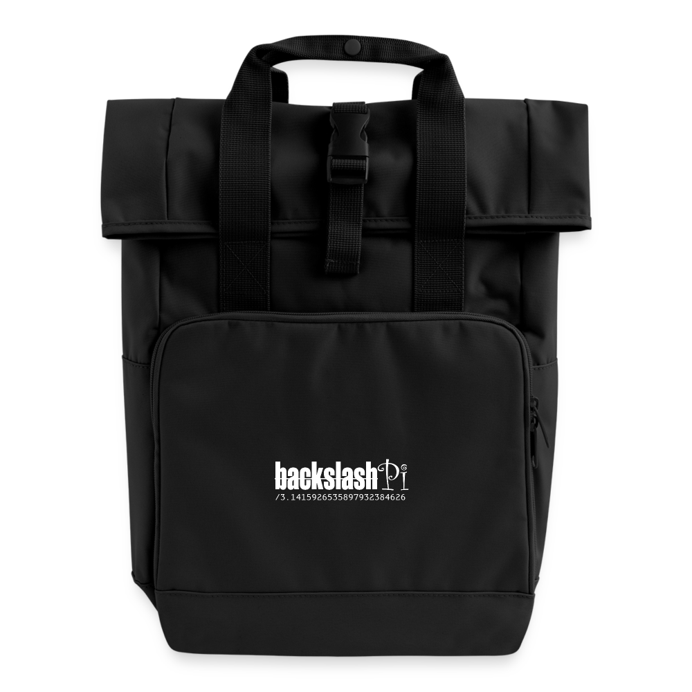 Rolltop Rucksack mit zwei Griffen - Schwarz