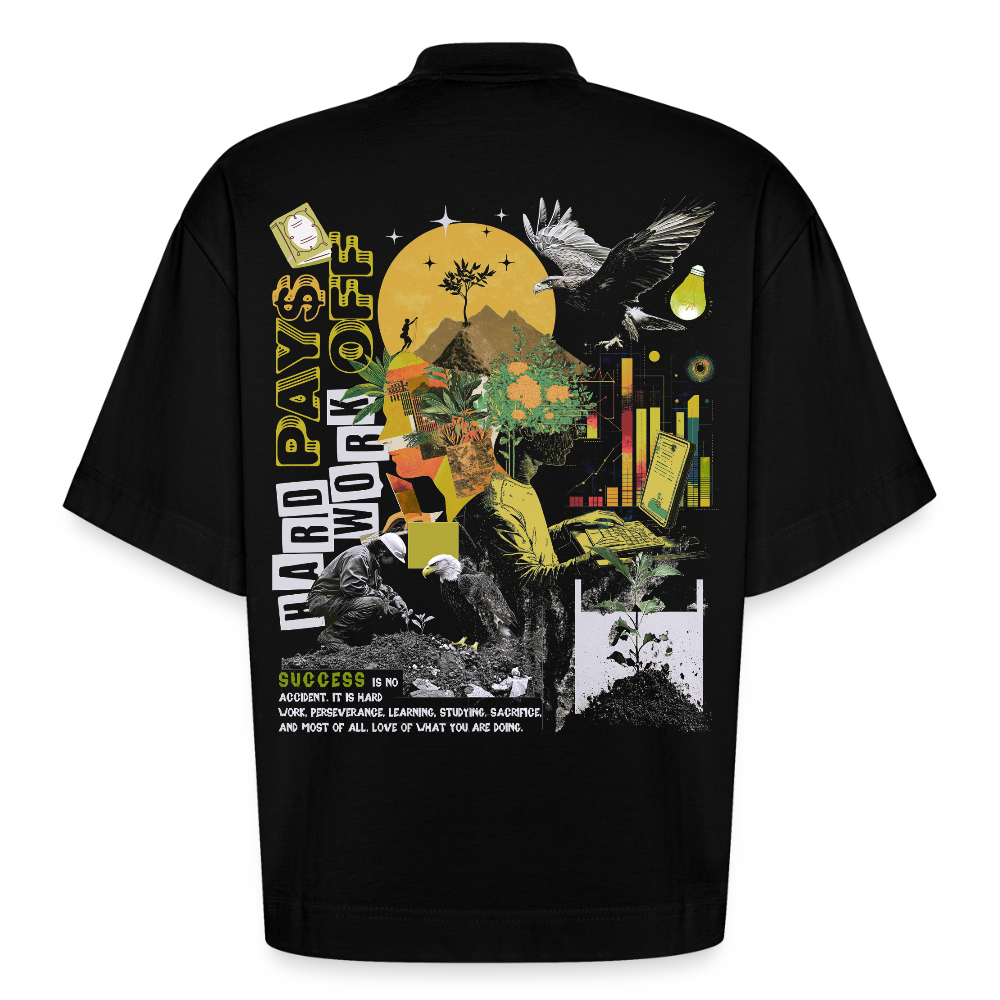 Ryujin, Falke, 1st | Boxy, Heavyweight Bio T-Shirt, Unisex - SOLID BLACK