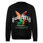 Noşîrêwan, Schmetterling, 1st | Roller, Unisex Bio-Sweatshirt - Schwarz