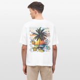 Magnarion, Palmen, 1st | Blaster, Oversize Bio T-Shirt, Unisex - Weiß