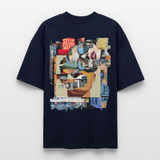 Seraphion2, Gesichter, 1st | Blaster, Oversize Bio T-Shirt, Unisex - Navy