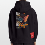 Derdiyok, Schmetterling, 1st | Heavyweight Oversized Bio Hoodie, Unisex - SOLID BLACK