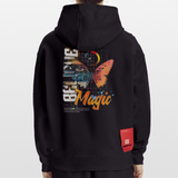 Derdiyok, Schmetterling, 1st | Heavyweight Oversized Bio Hoodie, Unisex - SOLID BLACK