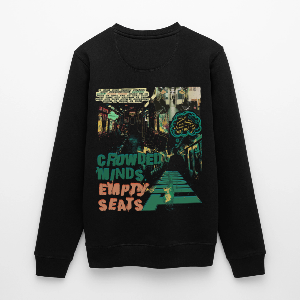 Gaian, U-Bahn, 1st | Roller, Unisex Bio-Sweatshirt - Schwarz